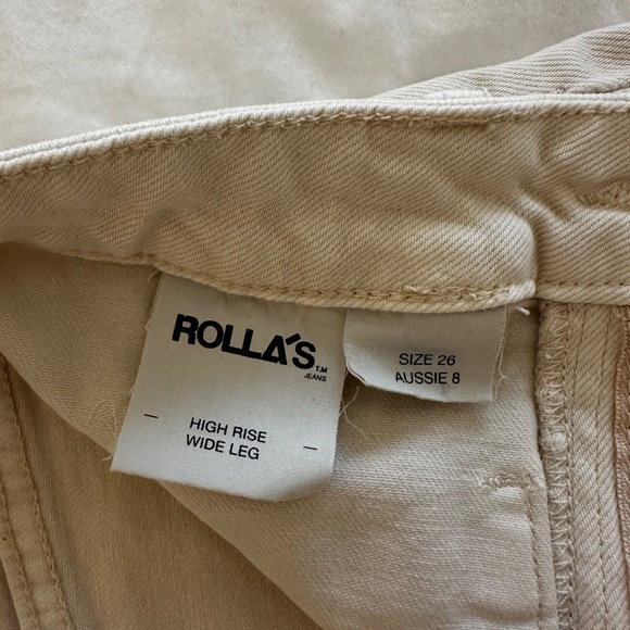 Rolla's High Rise Wide Leg Pant - Off White - Picture 9 of 10